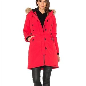 Canada Goose Kensington Fur Hooded Parka - red/med